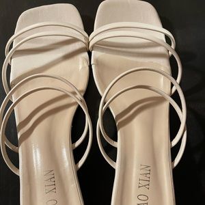 Open Toe Block Heeled Strappy Mules